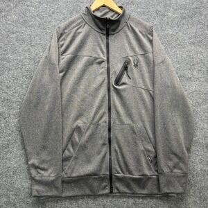 Spyder Track Jacket Men's Size XL Gray Full Zip Lightweight Tech Fleece